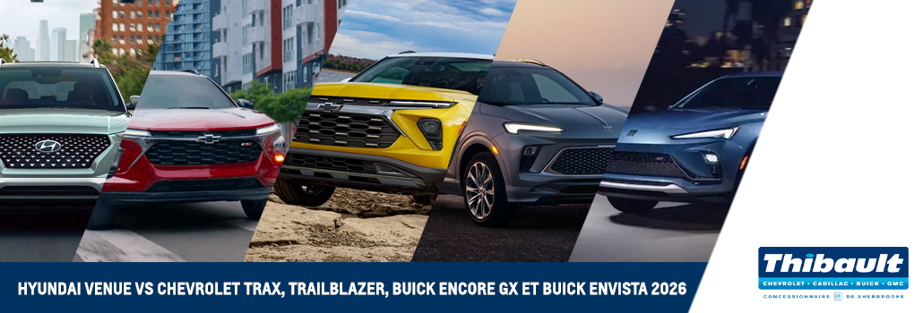 Hyundai Venue vs Chevrolet Trax, Trailblazer, Buick Encore GX et Buick Envista : quel VUS compact acheter à Sherbrooke ?